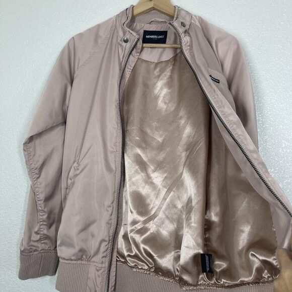 Members Only Jacket Mens Small Pink Iconic Racer Bomber Zip Pocket Polyester - Picture 15 of 16